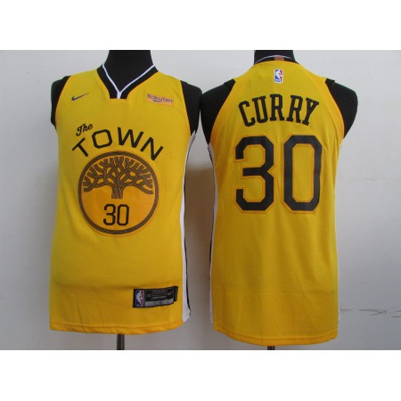 Men's Golden State Warriors #30 Stephen Curry Yellow 2019 Earned Edition Swingman Stitched NBA Jersey Men's Golden State Warriors #30 Stephen Curry Yellow 2019 Earned Edition Swingman Stitched NBA Jersey