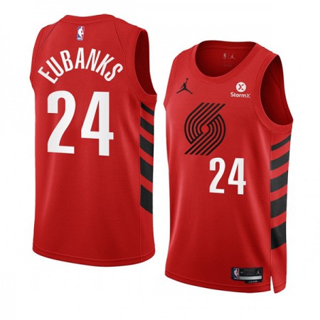 Men's Portland Trail Blazers #24 Drew Eubanks 2022/23 Red Statement Edition Swingman Stitched Basketball Jersey Men's Portland Trail Blazers #24 Drew Eubanks 2022/23 Red Statement Edition Swingman Stitched Basketball Jersey