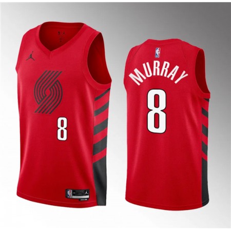 Men's Portland Trail Blazers #8 Kris Murray 2023 Draft Red Statement Edition Stitched Basketball Jersey Men's Portland Trail Blazers #8 Kris Murray 2023 Draft Red Statement Edition Stitched Basketball Jersey