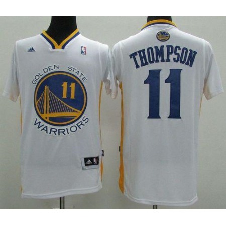 Revolution 30 Warriors #11 Klay Thompson White Alternate Stitched NBA Jersey