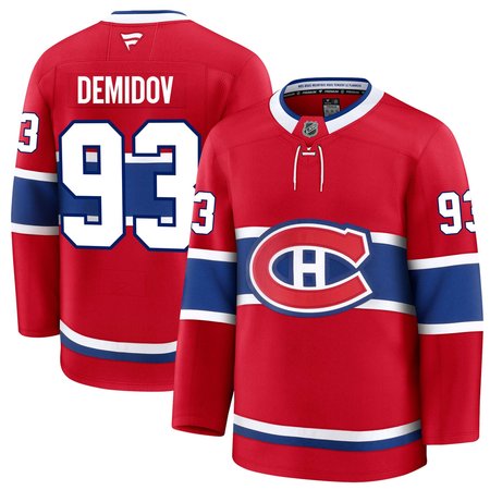 Men's Montreal Canadiens #93 Ivan Demidov Red Home Premium Jersey