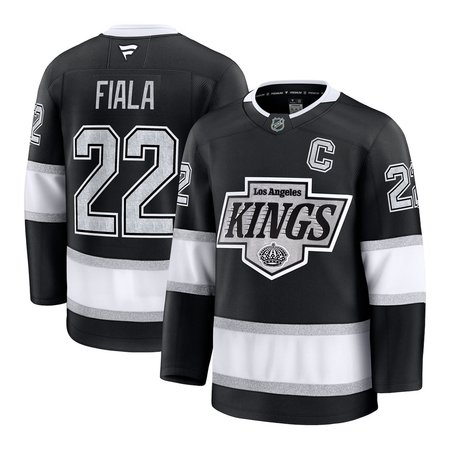 Men's Los Angeles Kings #22 Kevin Fiala Black Home Premium Jersey