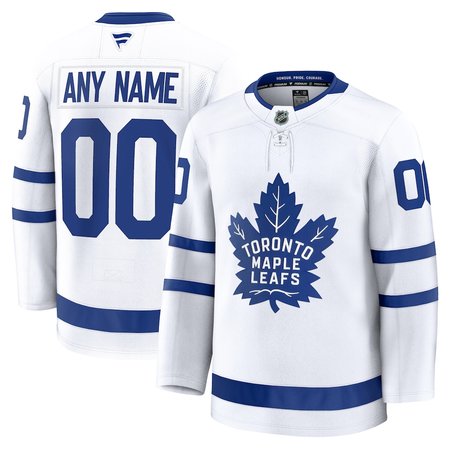 Men's Toronto Maple Leafs White Away Premium Custom Jersey