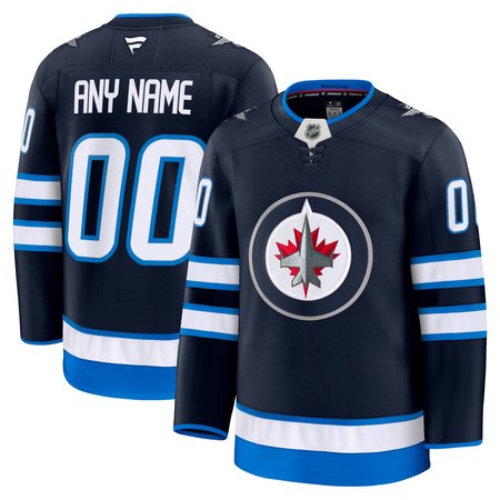 Men's Winnipeg Jets Navy Home Premium Custom Jersey