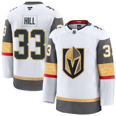 Men's Vegas Golden Knights #33 Adin Hill White Away Premium Jersey
