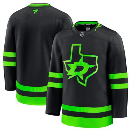 Men's Dallas Stars Blank Black 2024-25 Alternate Stitched Hockey Premium Jersey
