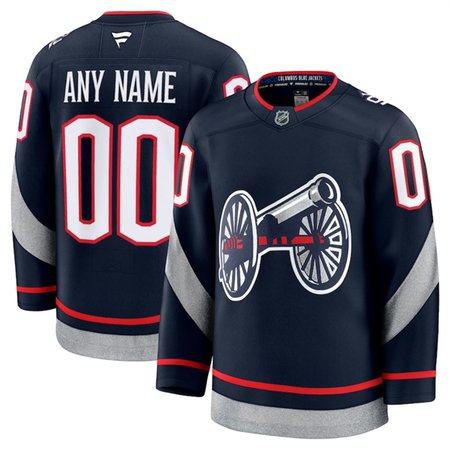 Men's Columbus Blue Jackets Custom Navy 2024-25 Stitched Hockey Premium Jersey