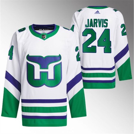 Youth Carolina Hurricanes #24 Seth Jarvis White Stitched Jersey