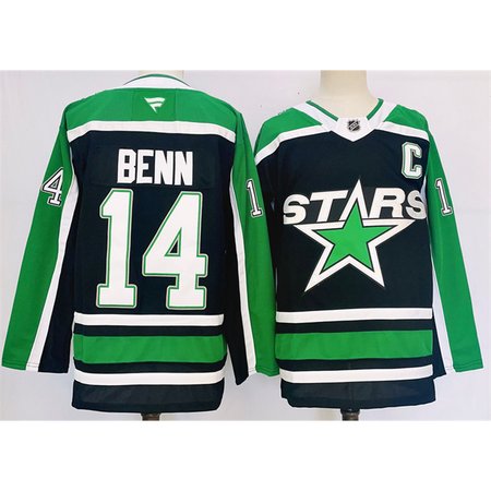 Men's Dallas Stars #14 Jamie Benn Black 2024-25 Reverse Retro Stitched Premium Jersey