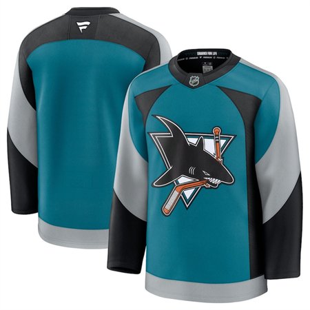 Youth San Jose Sharks Blank Teal 2025 Alternate Stitched Hockey Jersey
