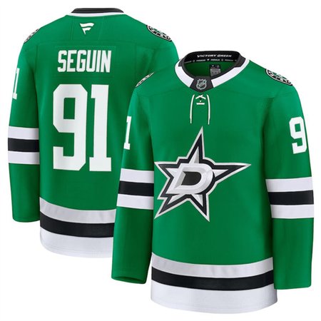 Men's Dallas Stars #91 Tyler Seguin Green 2024-25 Home Stitched Hockey Premium Jersey