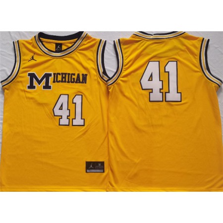 Men's Michigan Wolverines #41 Glen Rice Yellow Stitched Jersey Men's Michigan Wolverines #41 Glen Rice Yellow Stitched Jersey