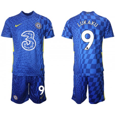 Men's Chelsea #9 Tammy Abraham 2021/22 Blue Home Soccer Jersey Suit