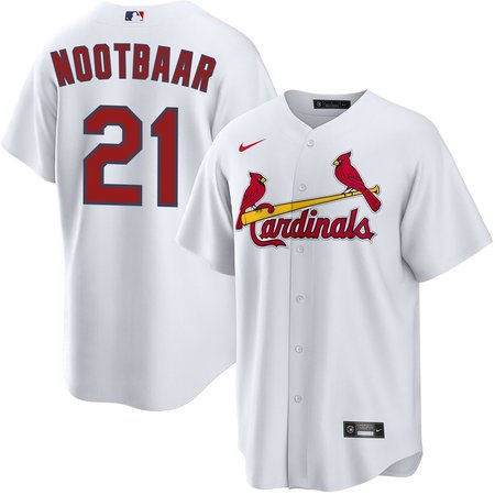 Men's St. Louis Cardinals #21 Lars Nootbaar White Home Limited Jersey