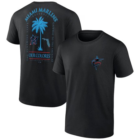 Men's Miami Marlins Black Bring It Our Colores T-Shirt