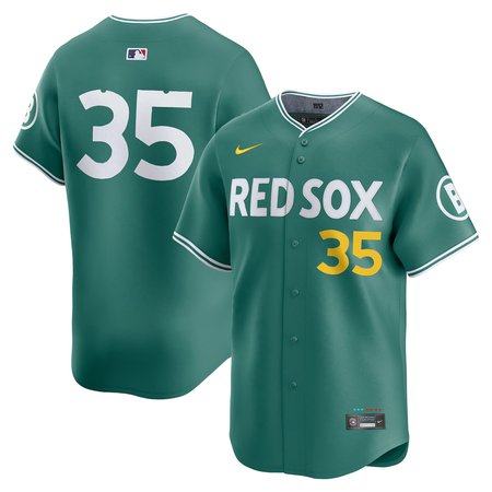 Men's Boston Red Sox #35 Garrett Crochet Nike Green 2025 City Connect Limited Player Jersey
