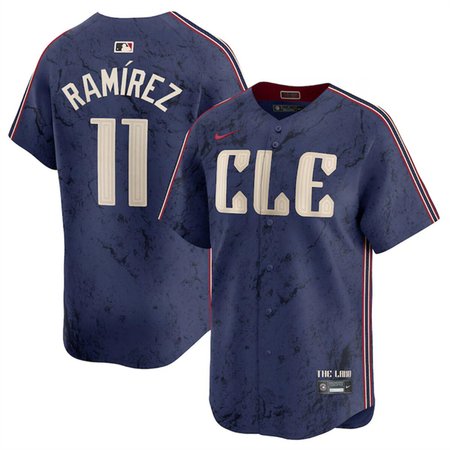 Youth Cleveland Guardians #11 Jose Ramirez Navy 2024 City Connect Limited Stitched Baseball Jersey Youth Cleveland Guardians #11 Jose Ramirez Navy 2024 City Connect Limited Stitched Baseball Jersey