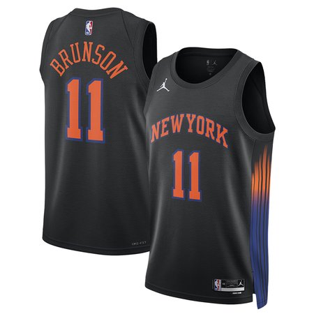 Men's New York Knicks #11 Jalen Brunson Black 2025/26 Statement Edition Jersey