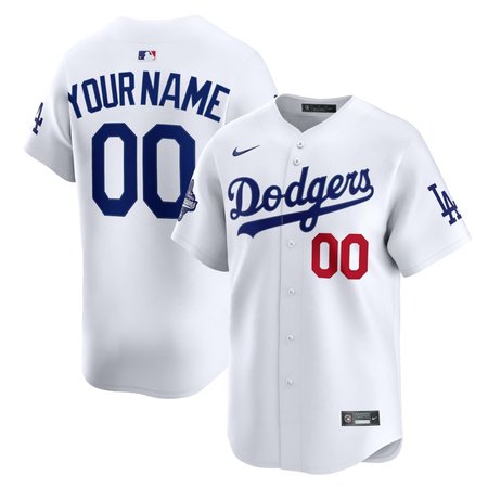 Youth Los Angeles Dodgers Nike White 2025 World Series Champions Home Custom Limited Jersey