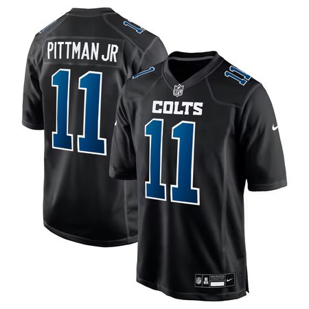 Men's Indianapolis Colts #11 Michael Pittman Jr. Nike Carbon Black Fashion Game Jersey