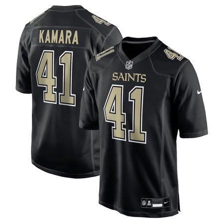 Men's New Orleans Saints #41 Alvin Kamara Nike Carbon Black Fashion Game Jersey