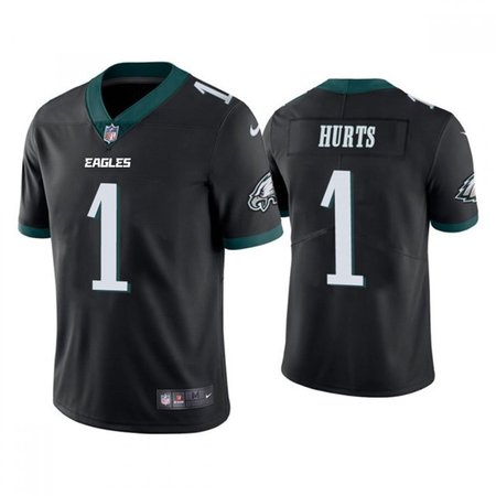 Youth Philadelphia Eagles #1 Jalen Hurts Black Vapor Untouchable Limited Stitched Football Jersey