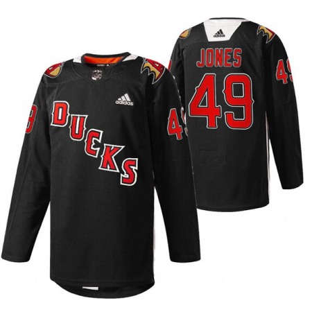 Men's Anaheim Ducks #49 Max Jones 2022 Black Angels Night Stitched Jersey