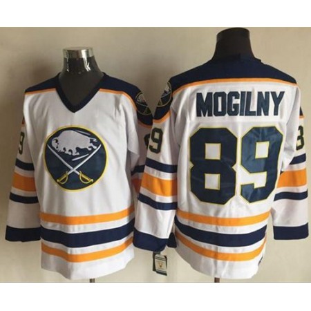 Sabres #89 Alexander Mogilny White CCM Throwback Stitched NHL Jersey